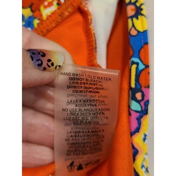 Bleu Rod Beattie Swimsuit Flattering Piece Paisley Key Hole Multicolor | 10 EUC - Picture 10 of 12